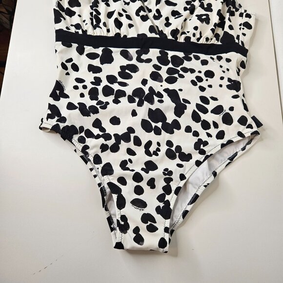 SHAN Black and White One Piece Swimsuit - Picture 6 of 12